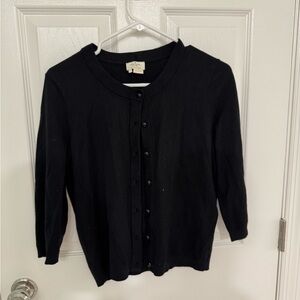 Kate Spade Black Button-Up Cardigan